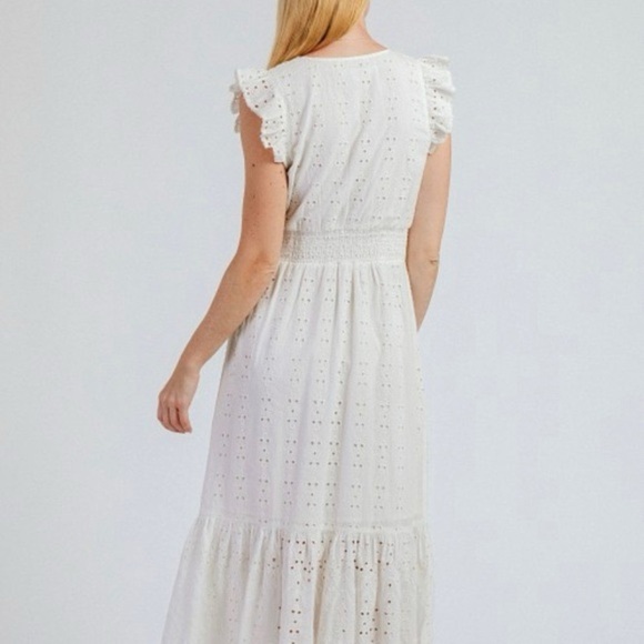 Cleobella Briella Midi Dress Ivory Eyelet (D6) - Picture 3 of 10